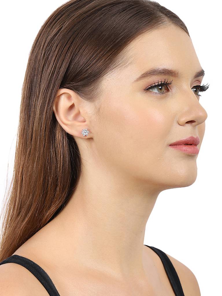 925 Sterling Silver Earrings-Vane155 : VANE155