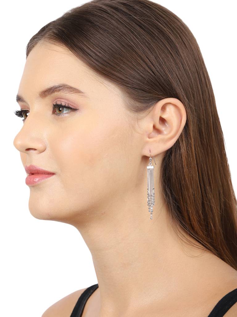 925 Sterling Silver Earrings-Vane186 : VANE186