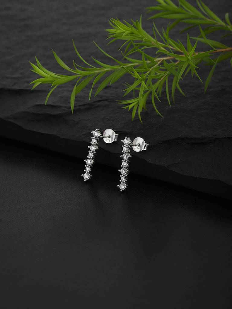 925 Sterling Silver Earrings-Vane391 : VANE391