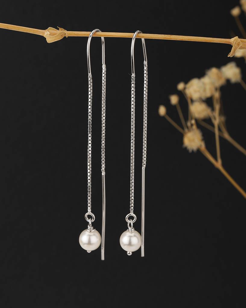 925 Sterling Silver Earrings-Vane622 : VANE622
