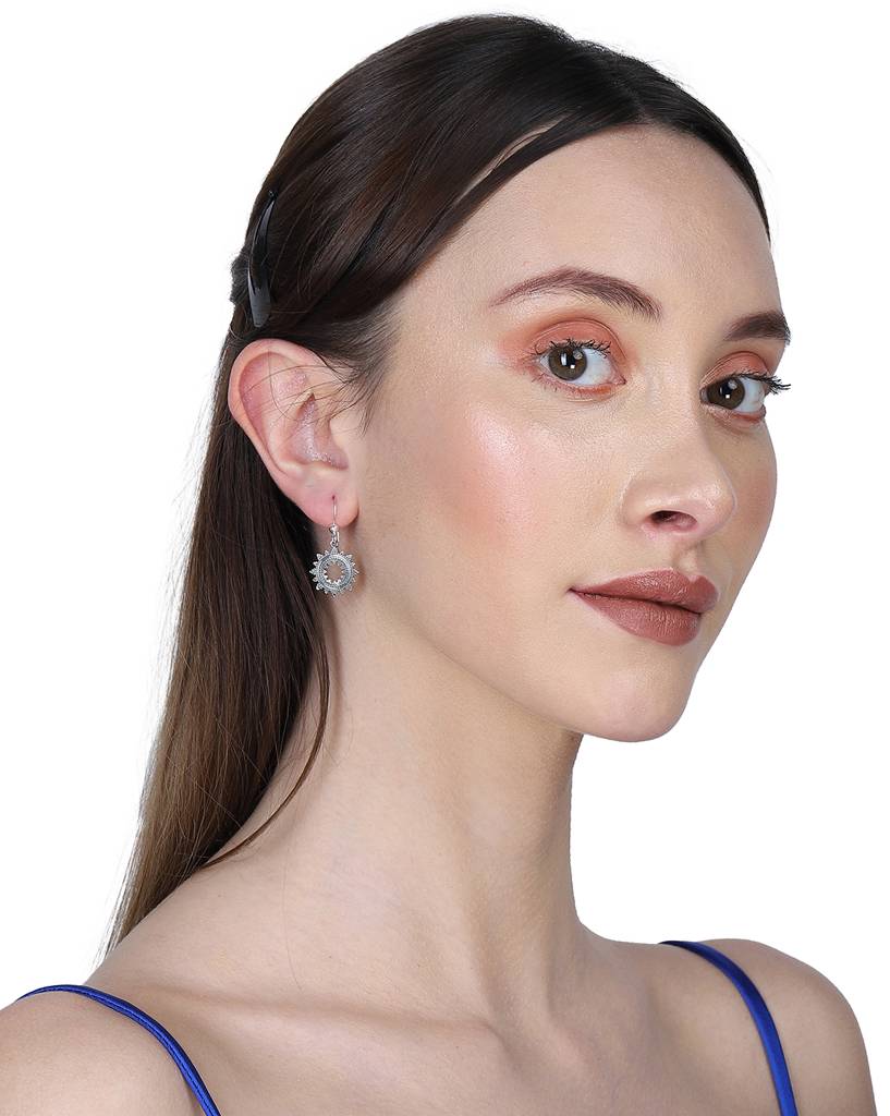 925 Sterling Silver Earrings-Vane642 : VANE642