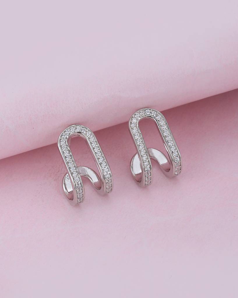 925 Sterling Silver Earrings-Vane792 : VANE792