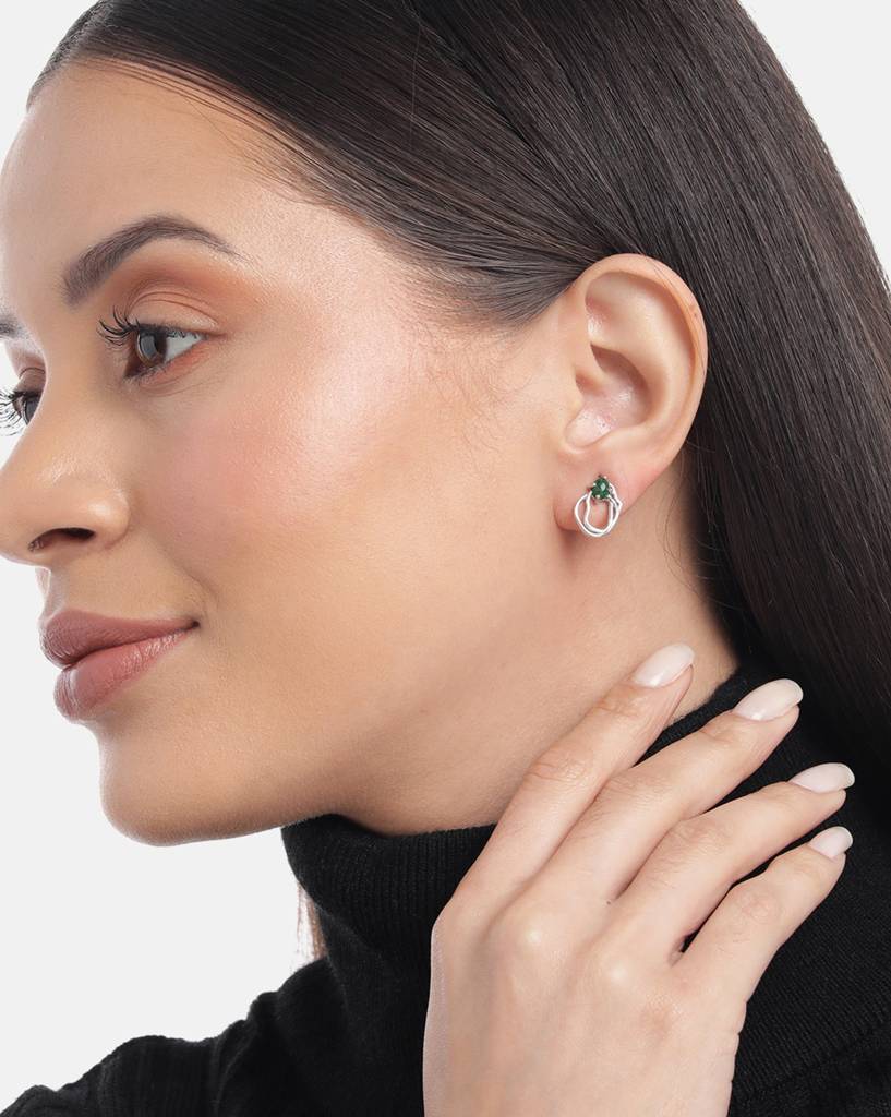 925 Sterling Silver Earrings-Vane886 : VANE886