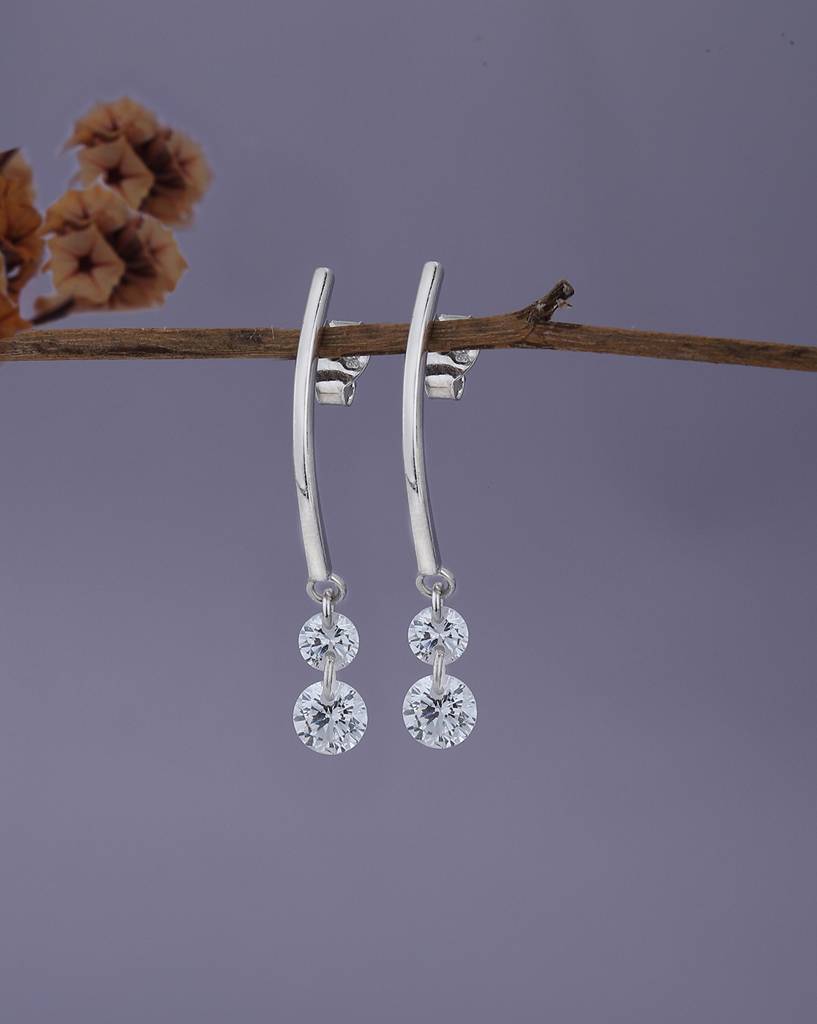 925 Sterling Silver Earrings-Vane890 : VANE890