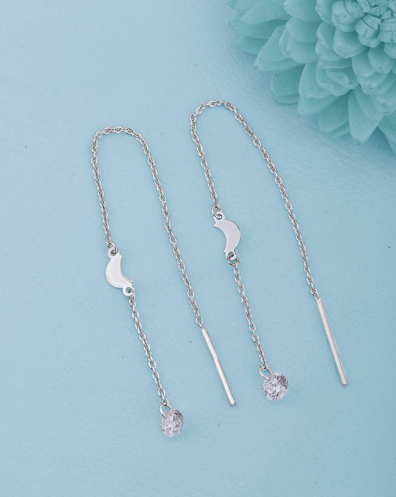 925 Sterling Silver Earrings-Vane891 : VANE891