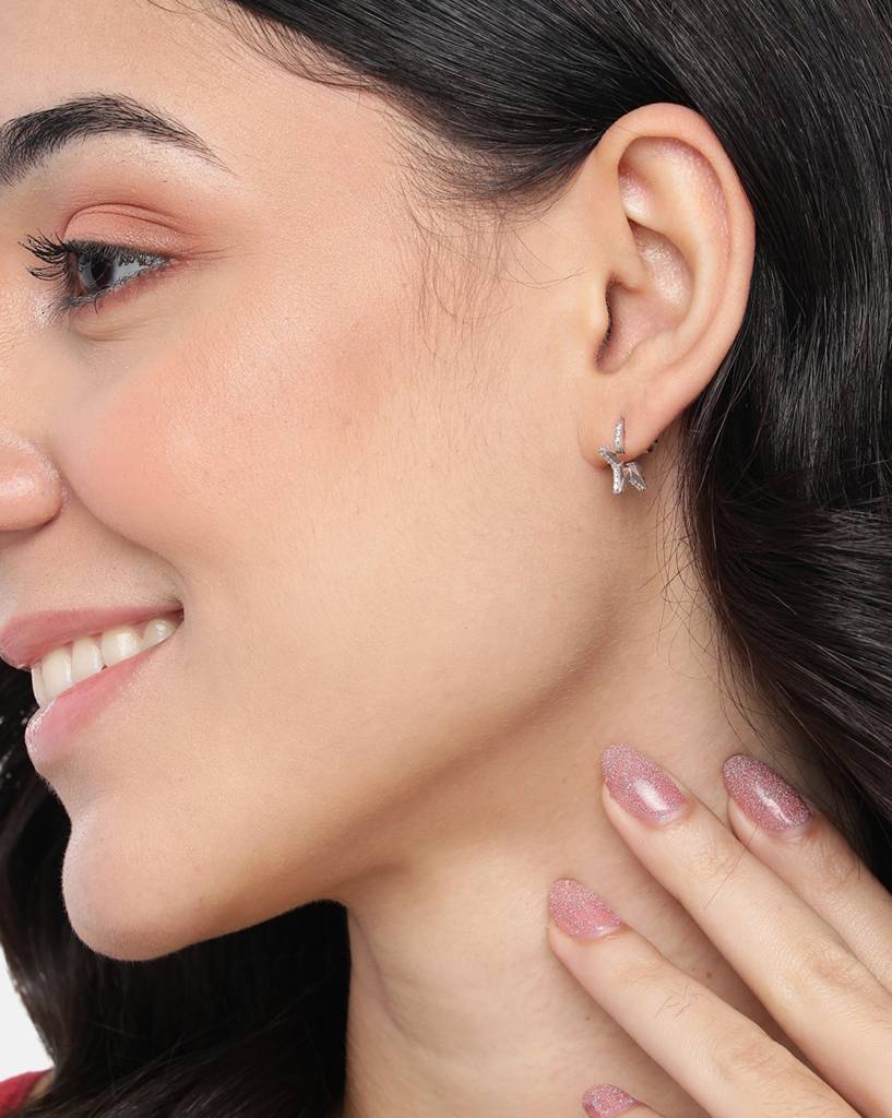 925 Sterling Silver Earrings-Vane893 : VANE893