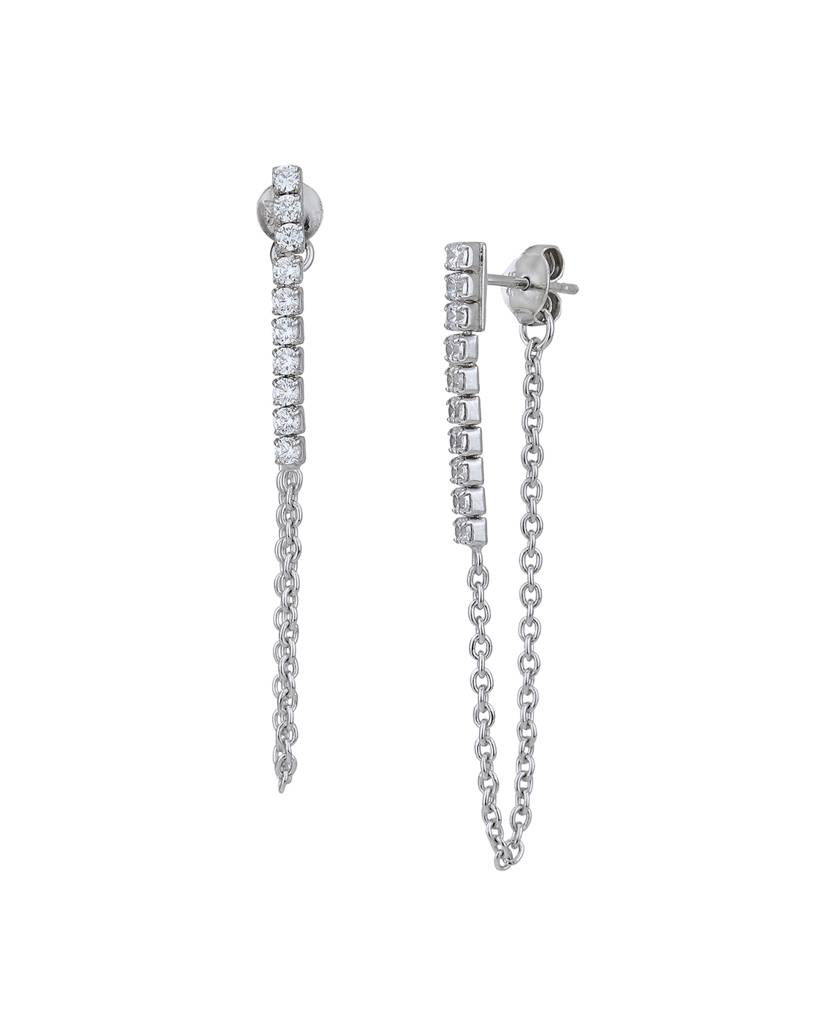 925 Sterling Silver Earrings-Vane902 : VANE902