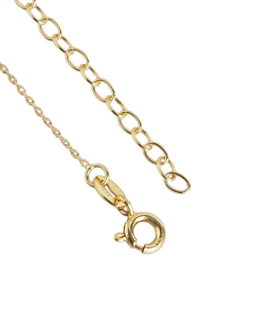 925 Sterling Silver 18Kt Gold Plated Enamel Ice Cream Cone Necklace : VANN1028