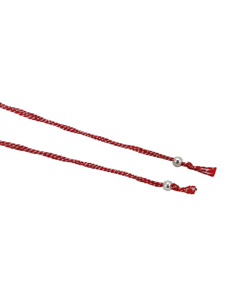 Rhodium Plated Engrave Lord Shiva Trishul Enamel Oval Rakhi For Men : VANR927