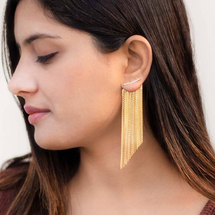 Aria Tassel Dangle Earrings For Women And Girls AMALFA Long