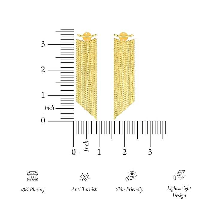 Aria Tassel Dangle Earrings For Women And Girls : VARARAGO