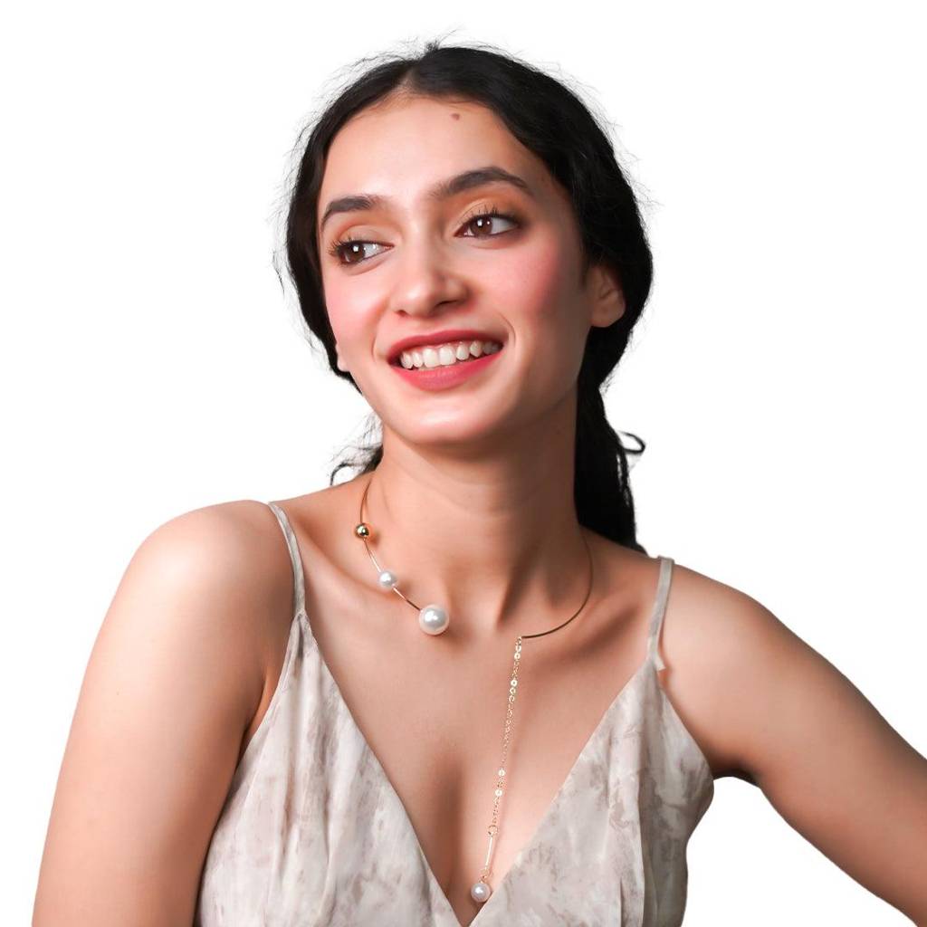 Emma Luxury Pearl Choker Necklace For Women & Girls : VAREMMGDNO00