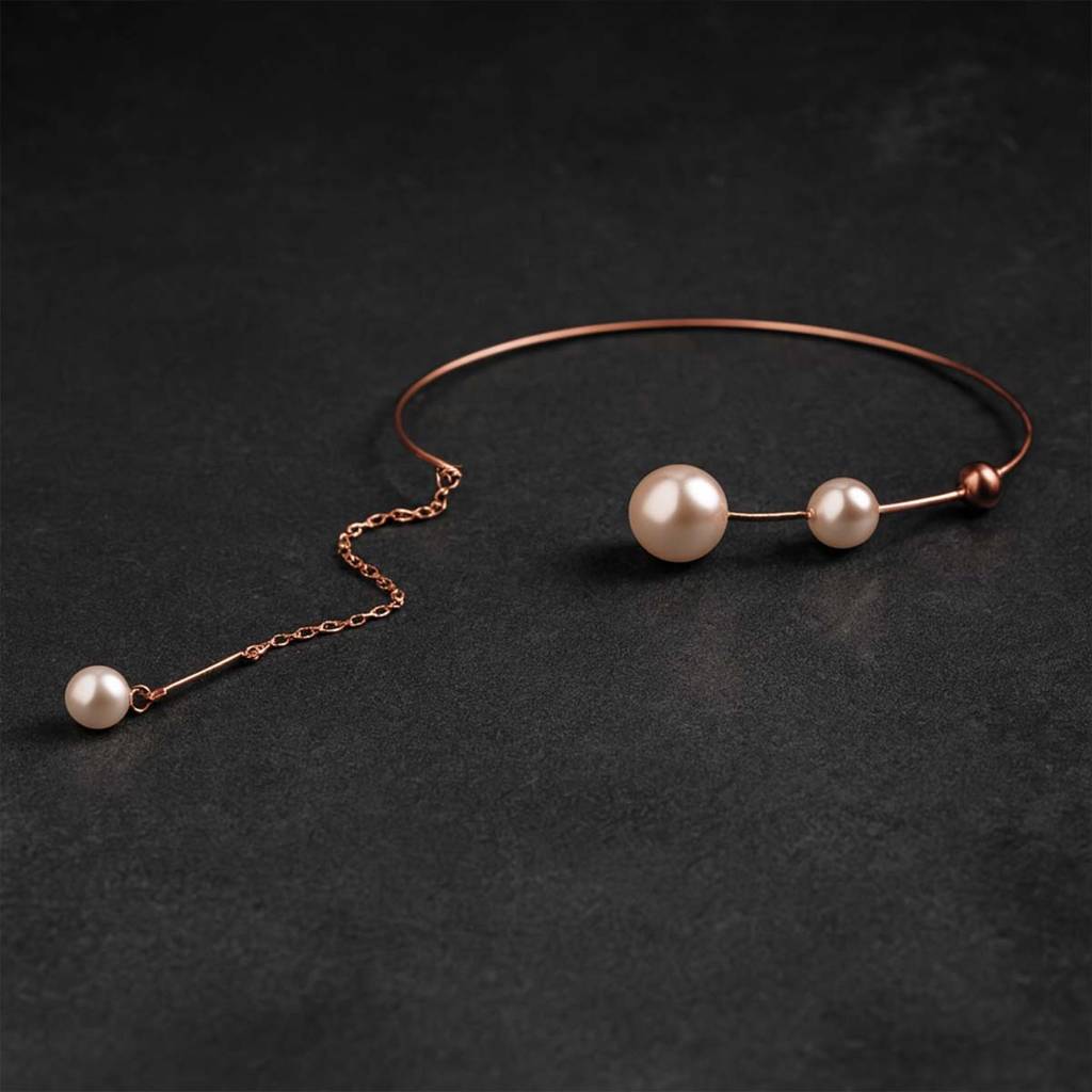 Emma Luxury Pearl Choker Necklace For Women & Girls : VAREMMRGNO00