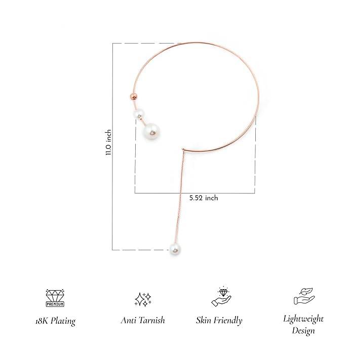 Emma Luxury Pearl Choker Necklace For Women & Girls : VAREMMRGNO00