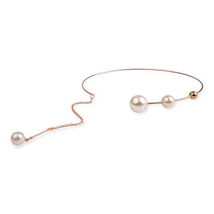 Emma Luxury Pearl Choker Necklace For Women & Girls : VAREMMRGNO00