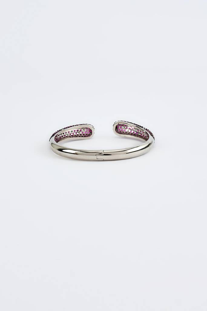 Vivinia By Vidhi Mehra Zia Silver Plated Pink Womens Zircon Kadas (Freesize)-Vb638 : VB638