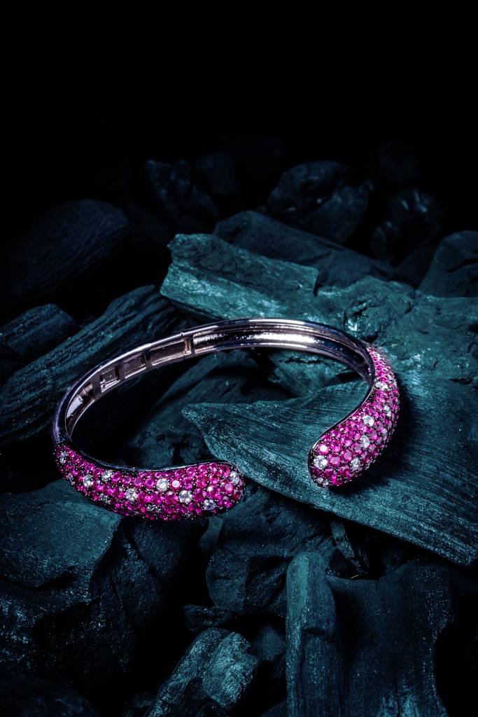 Vivinia By Vidhi Mehra Zia Silver Plated Pink Womens Zircon Kadas (Freesize)-Vb638 : VB638