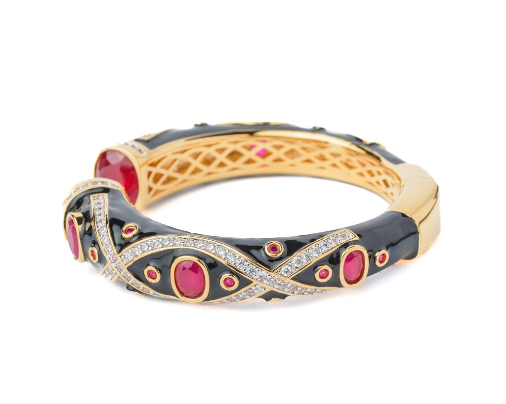 Vivinia By Vidhi Mehra Florence Gold Plated Red Womens Kada -Vb789 : VB789