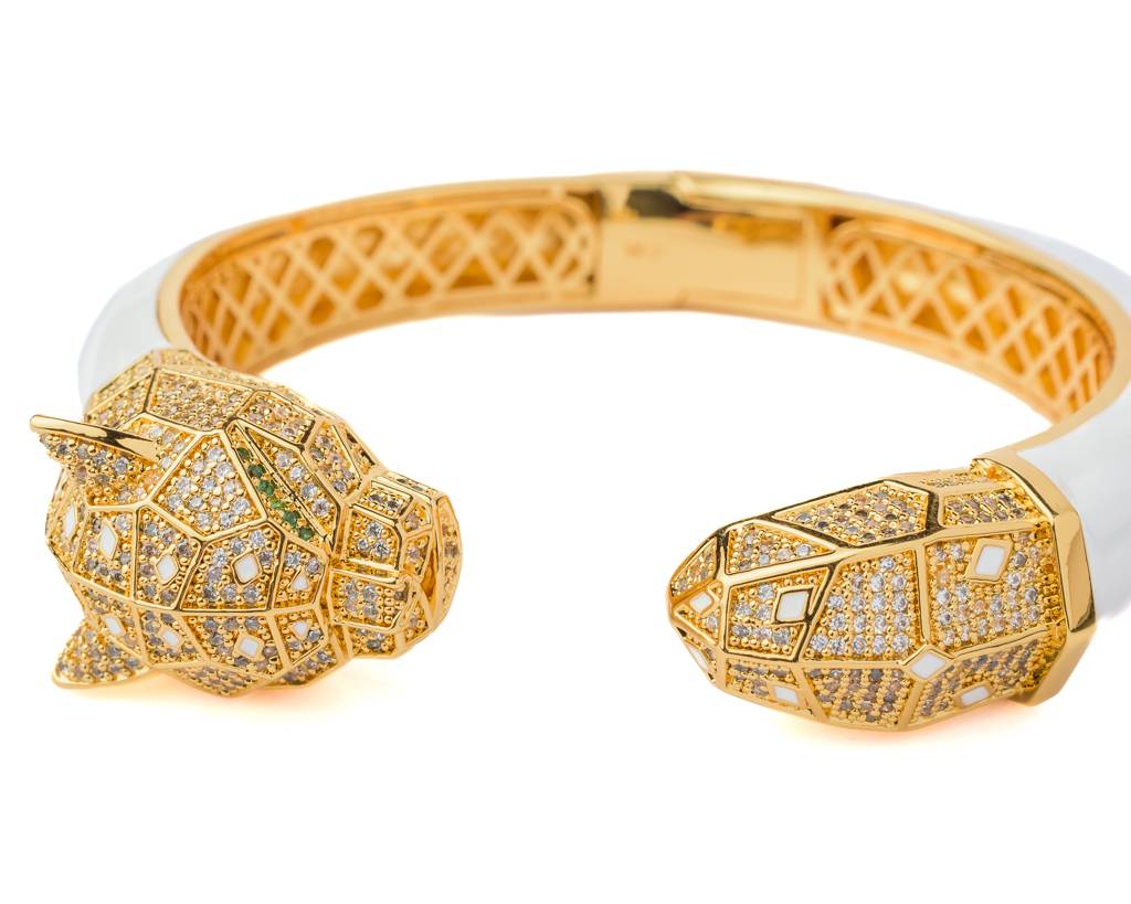 Vivinia By Vidhi Mehra Florence Gold Plated White Womens Kada -Vb790 : VB790