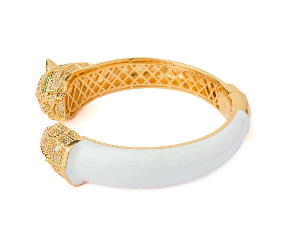Vivinia By Vidhi Mehra Florence Gold Plated White Womens Kada -Vb790 : VB790
