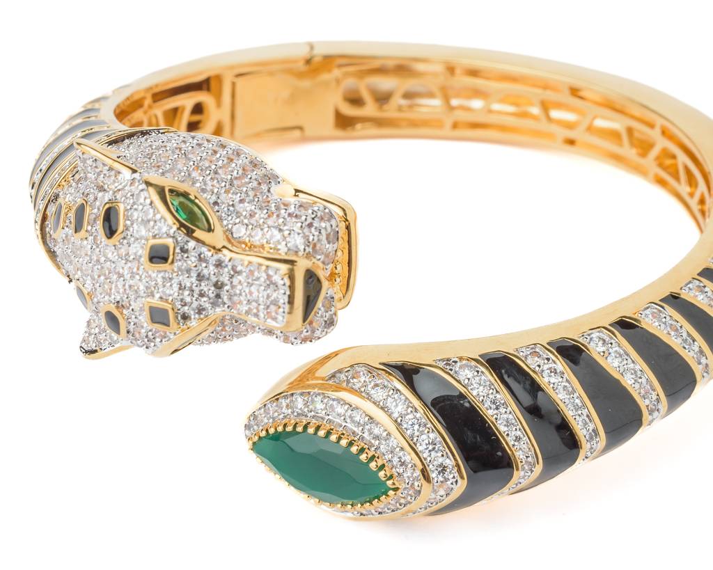 Vivinia By Vidhi Mehra Florence Gold Plated Green Womens Kada -Vb792 : VB792