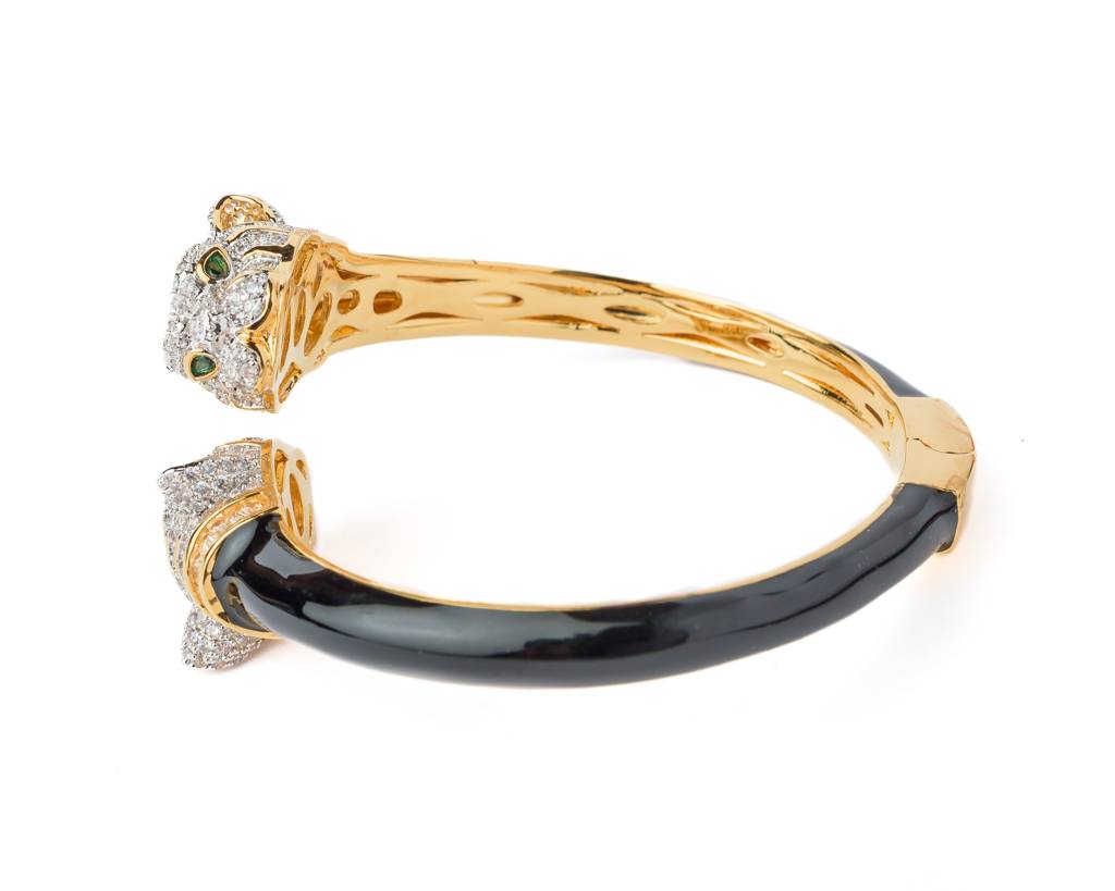 Vivinia By Vidhi Mehra Florence Gold Plated Black Womens Kada -Vb793 : VB793