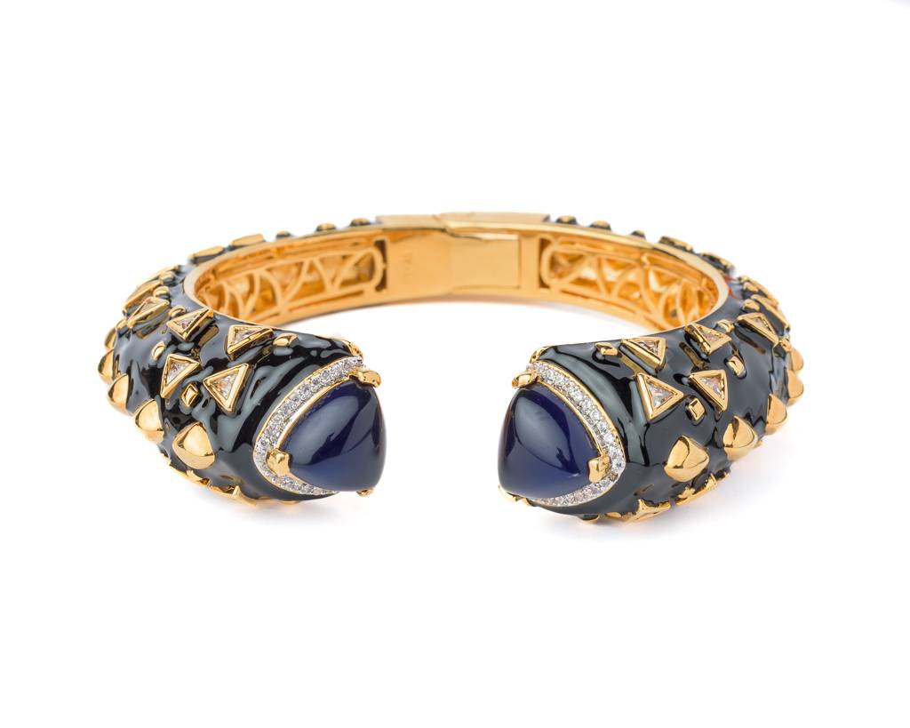 Vivinia By Vidhi Mehra Florence Gold Plated Blue Womens Kada -Vb797 : VB797
