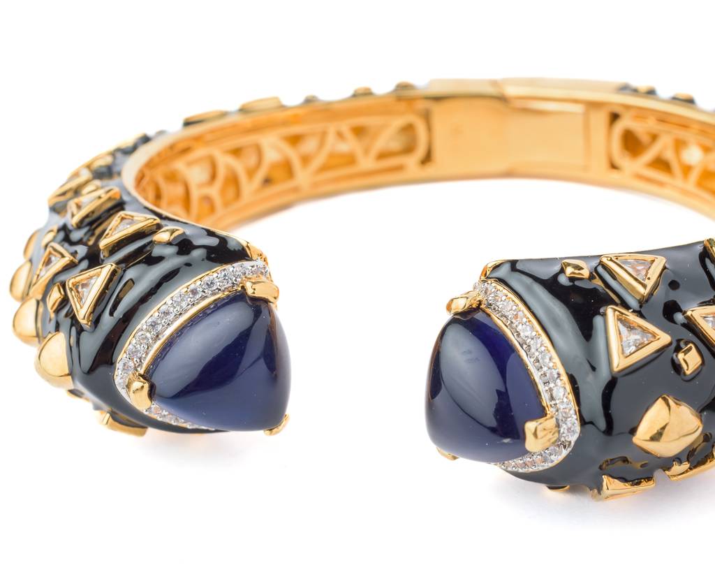 Vivinia By Vidhi Mehra Florence Gold Plated Blue Womens Kada -Vb797 : VB797