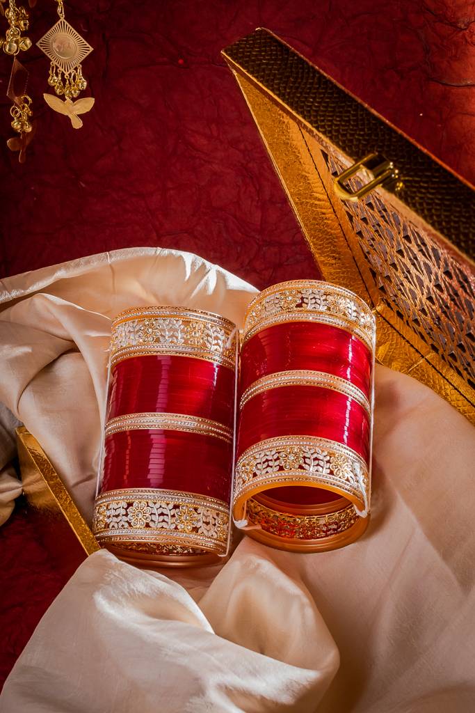 Vivinia By Vidhi Mehra Gold Plated Red Womens Pair Of Chuda Set -Vch001 : VCH001