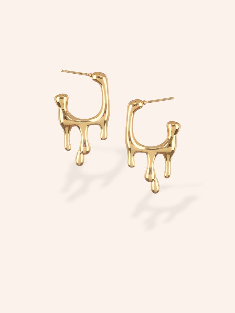 Golden Drip Earrings : ER-003