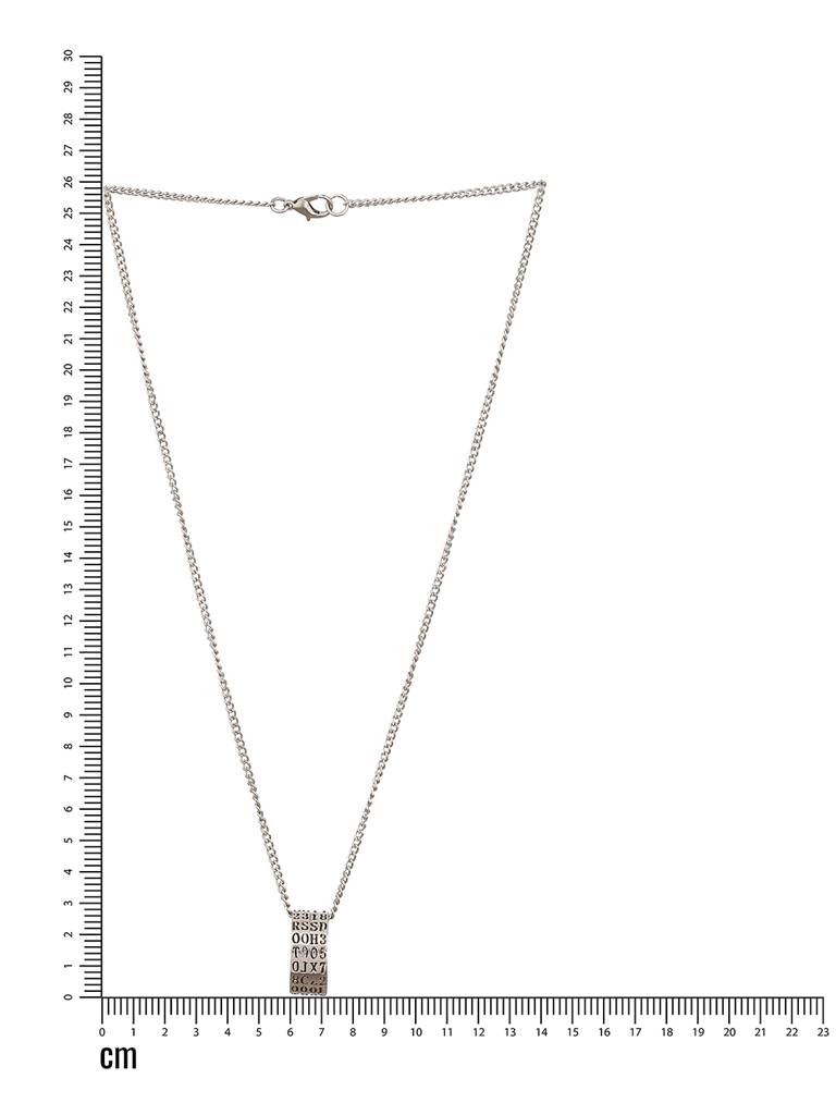 Men Silver-Plated Ring Pendant Chain : JSMNL4