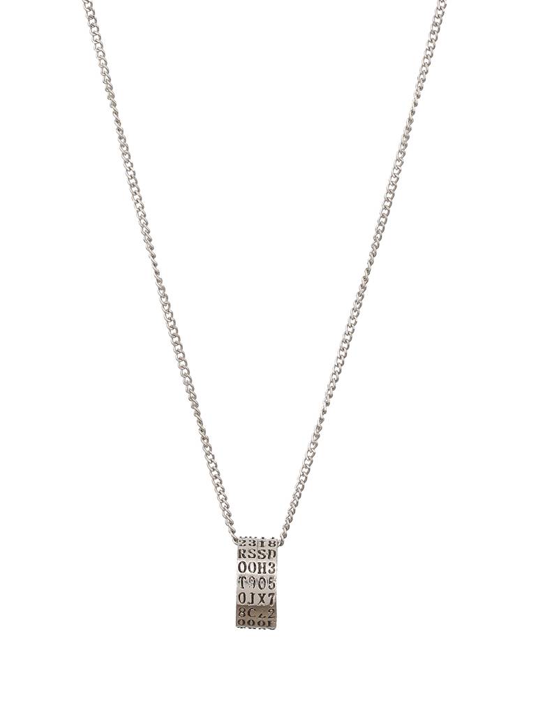 Men Silver-Plated Ring Pendant Chain : JSMNL4
