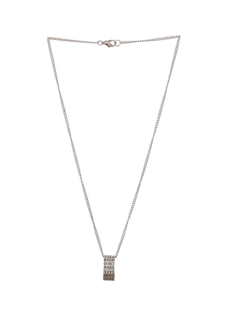 Men Silver-Plated Ring Pendant Chain : JSMNL4