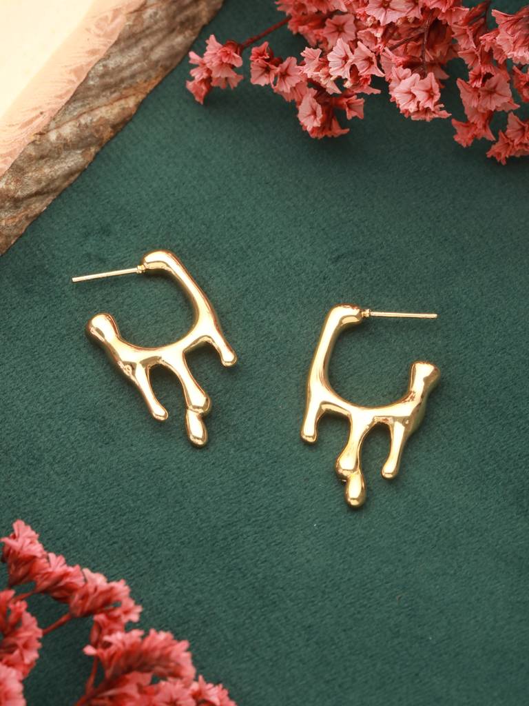 Golden Drip Earrings : ER-003