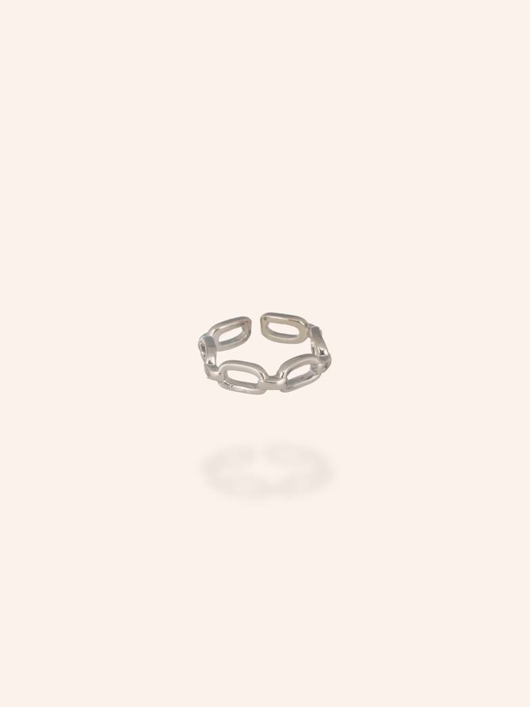 Plain Chain Silver Ring : RN-002