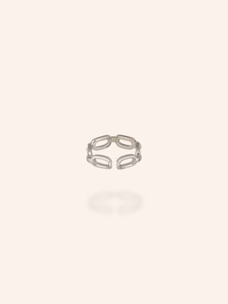 Plain Chain Silver Ring : RN-002