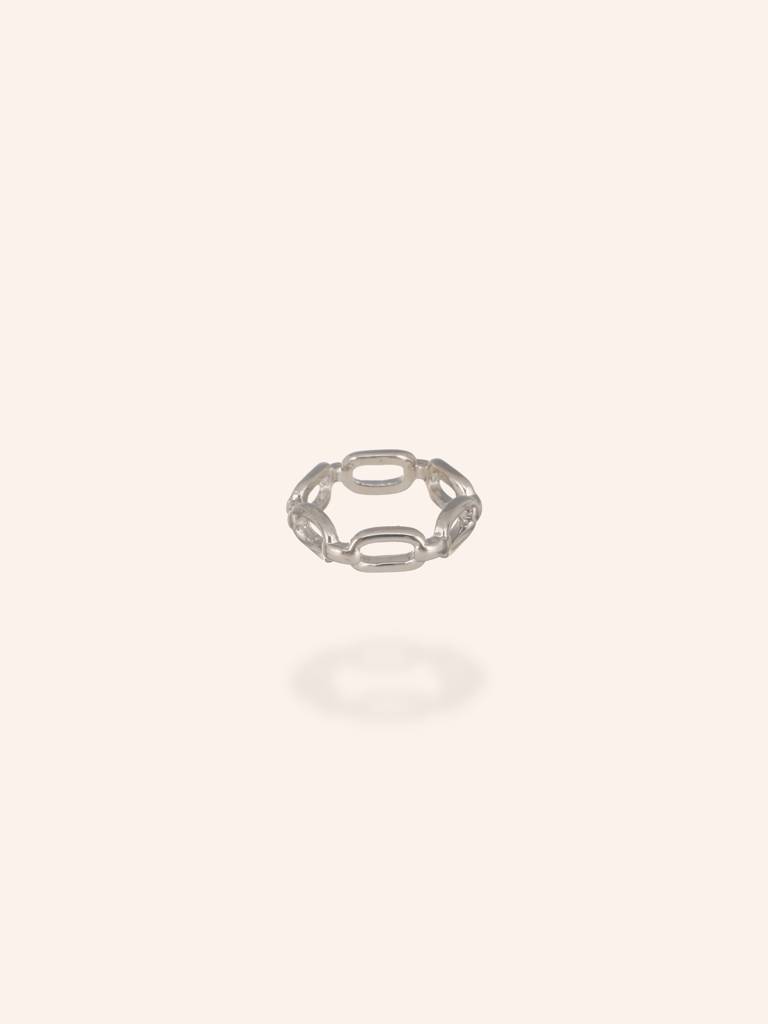Plain Chain Silver Ring : RN-002