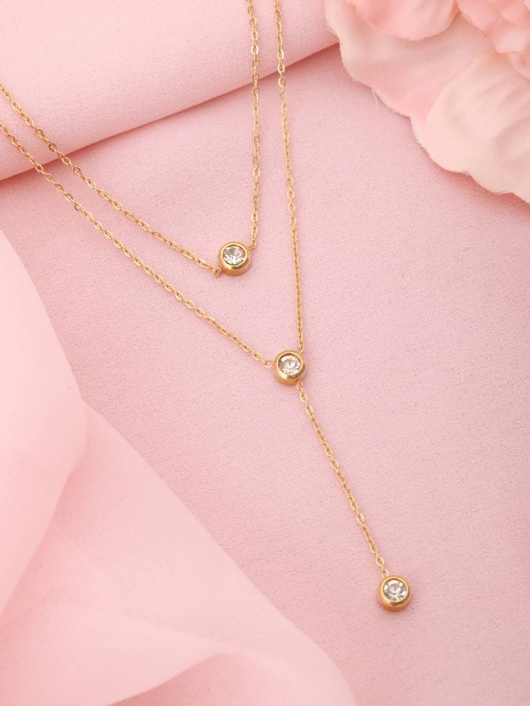 Triple Diamond Drop Necklace Triple Diamond Drop Necklace · Eternz