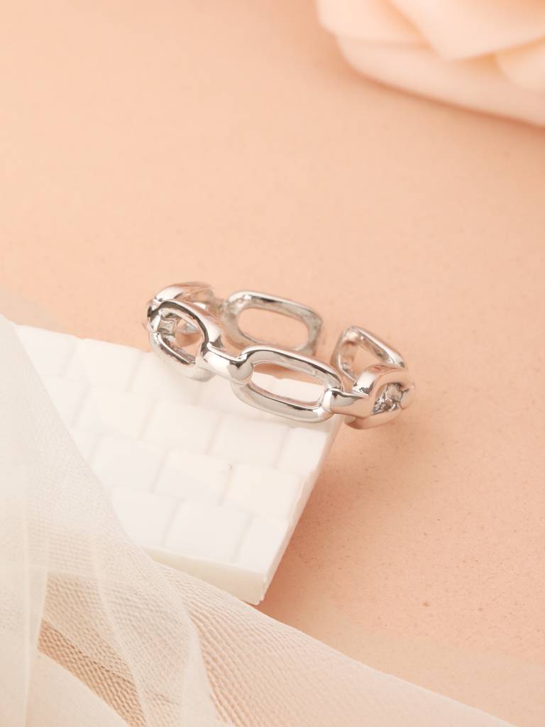 Plain Chain Silver Ring : RN-002