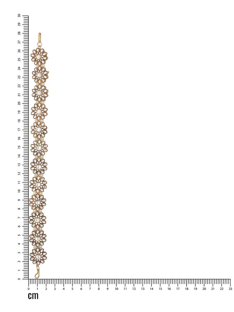 Gold-Plated Kundan Studded Mathapatti : MPT-JS23-10012