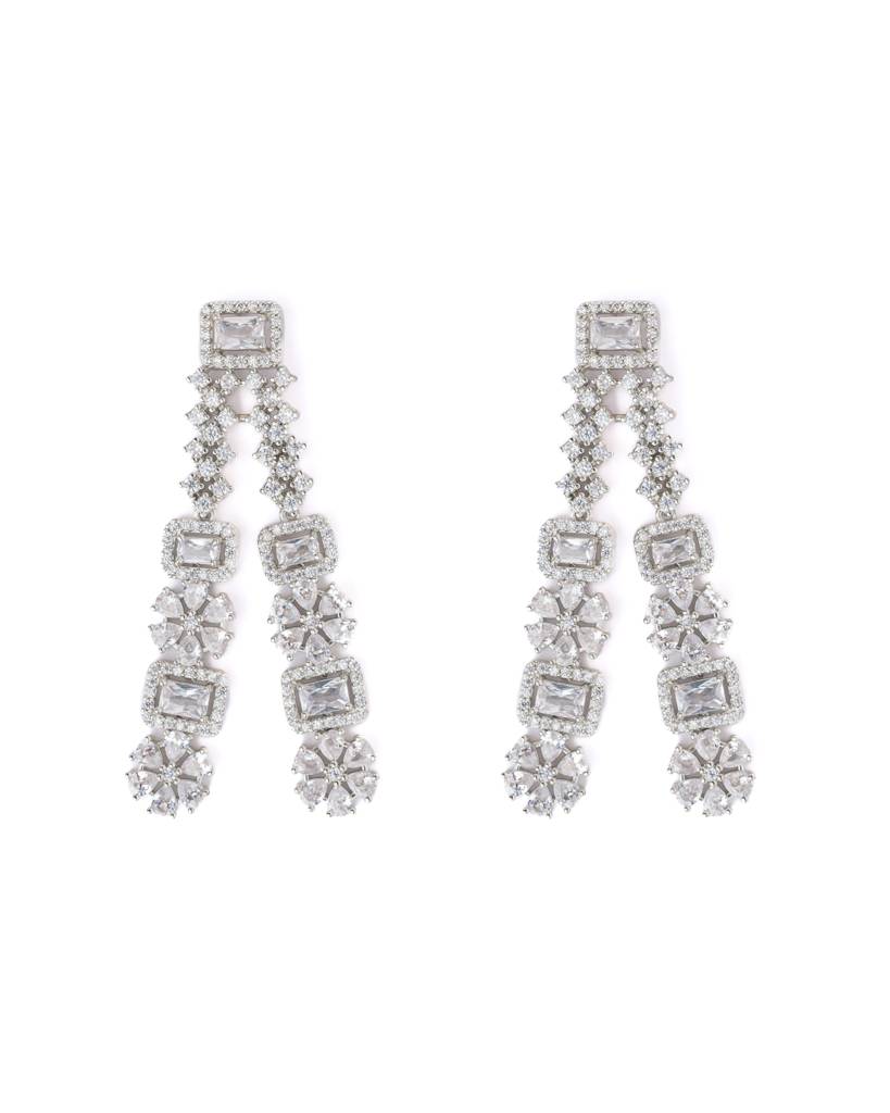 Vivinia By Vidhi Mehra Silver Plated Womens Pair Of Chandbali Earrings-Ve041 : VE041