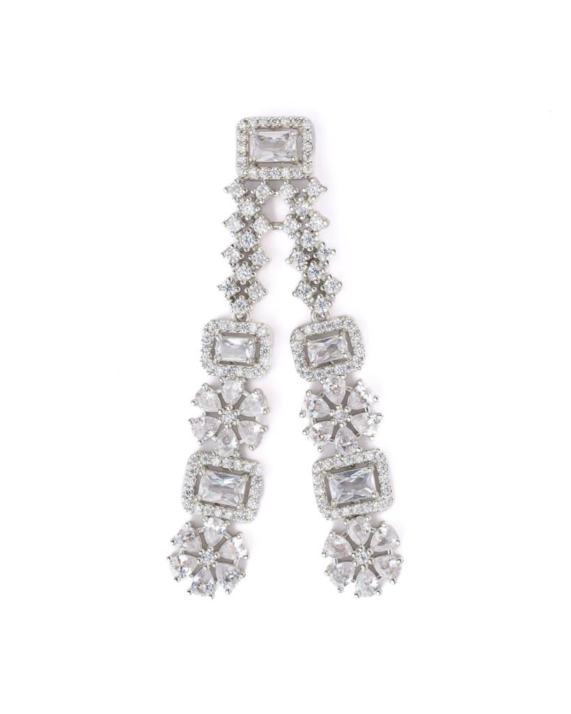 Vivinia By Vidhi Mehra Silver Plated Womens Pair Of Chandbali Earrings-Ve041 : VE041