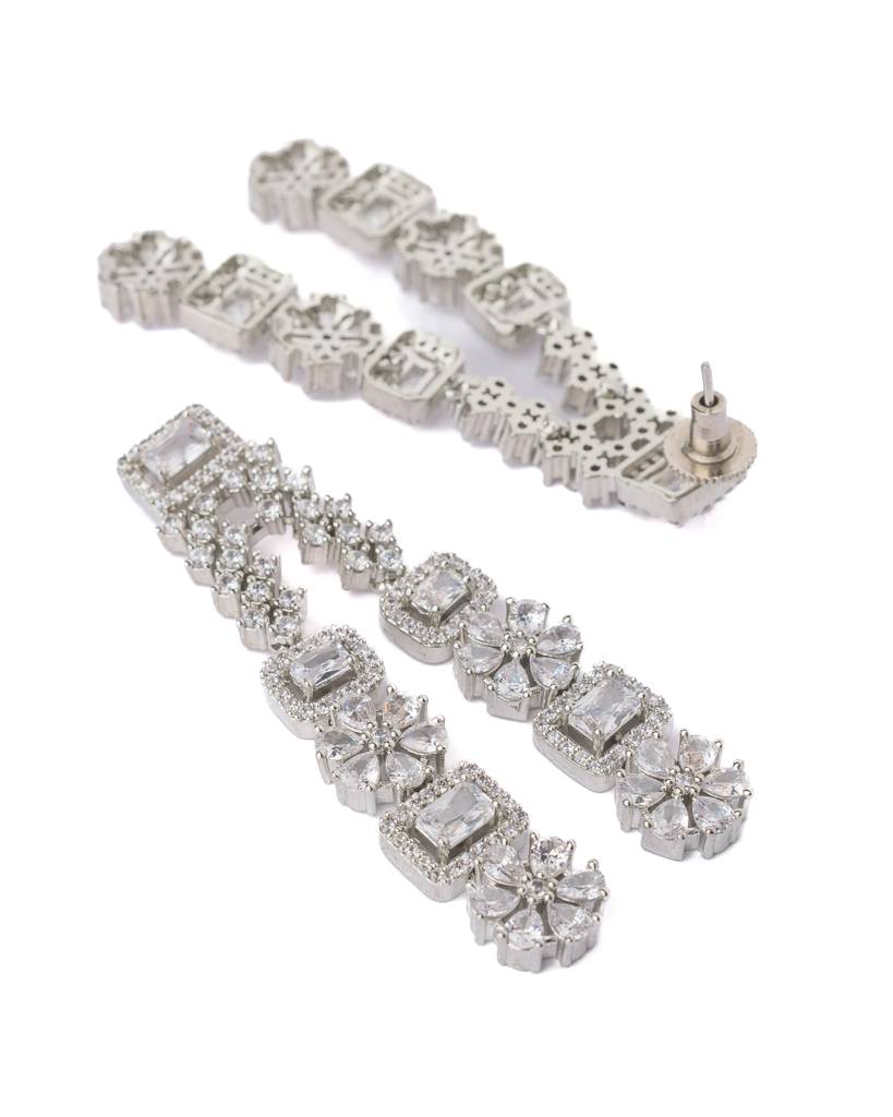 Vivinia By Vidhi Mehra Silver Plated Womens Pair Of Chandbali Earrings-Ve041 : VE041