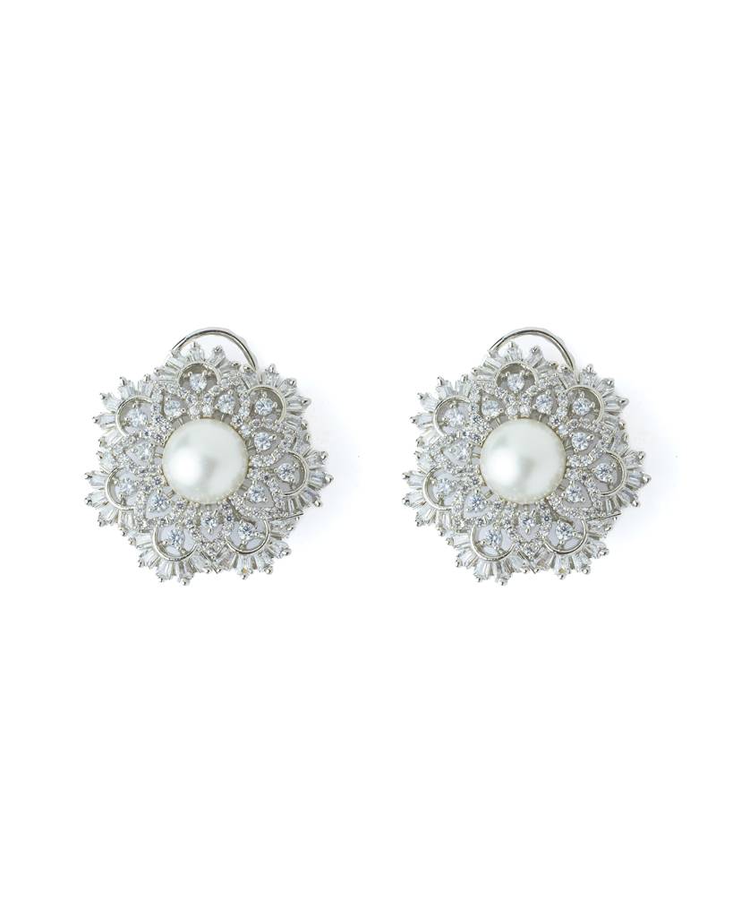 Vivinia By Vidhi Mehra Silver Plated Womens Pair Of Stud Earrings-Ve045 : VE045