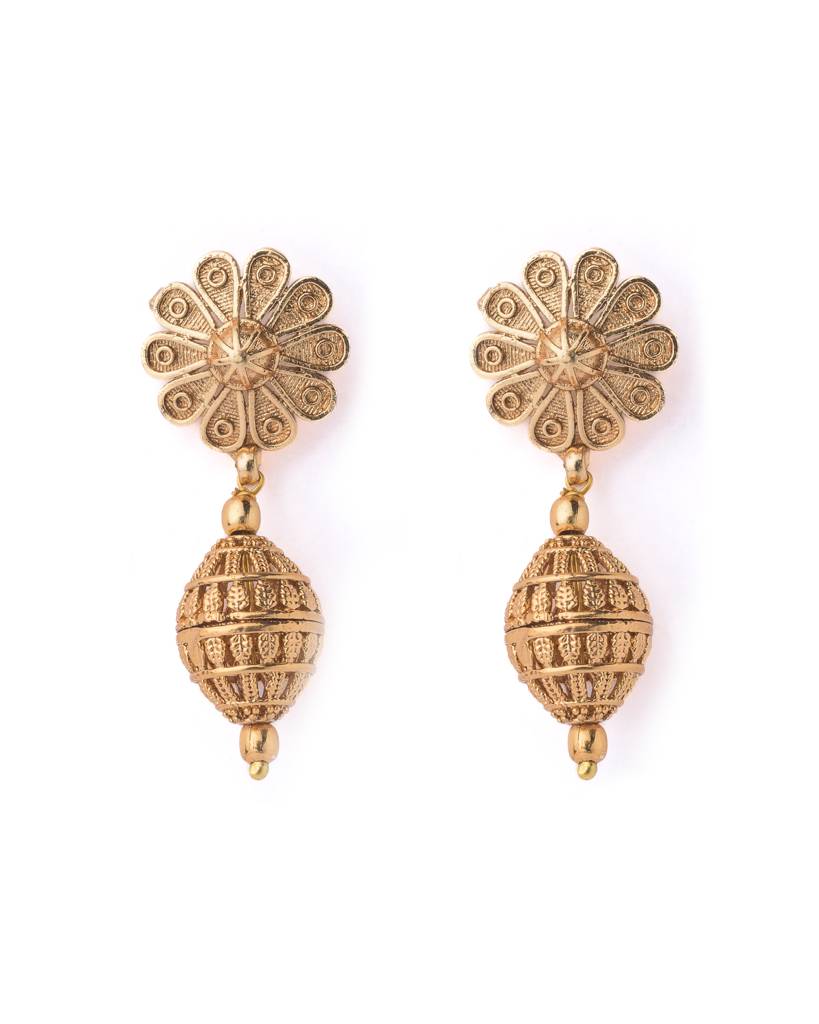 Vivinia By Vidhi Mehra Gold Plated Womens Pair Of Jhumkas Earrings-Ve1129 : VE1129