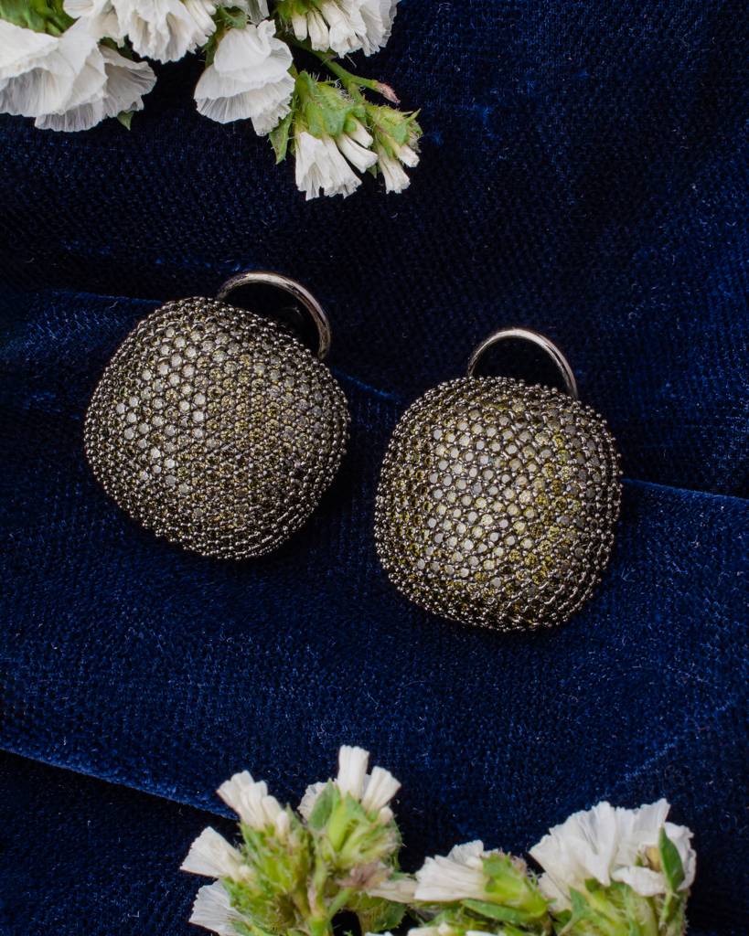 Vivinia By Vidhi Mehra Zia Silver Plated Womens Zircon Pair Of Earrings -Ve194 : VE194