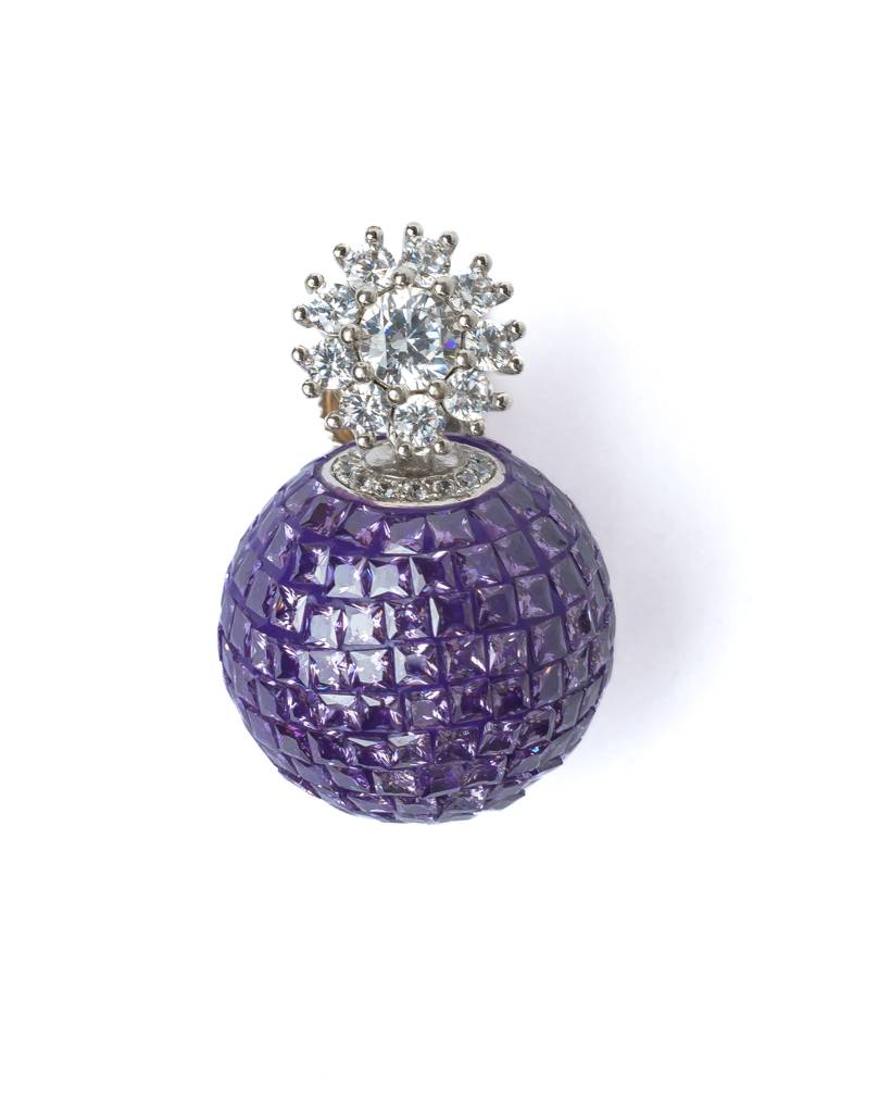 Vivinia By Vidhi Mehra Silver Plated Purple Womens Pair Of Drop Earrings-Ve600 : VE600