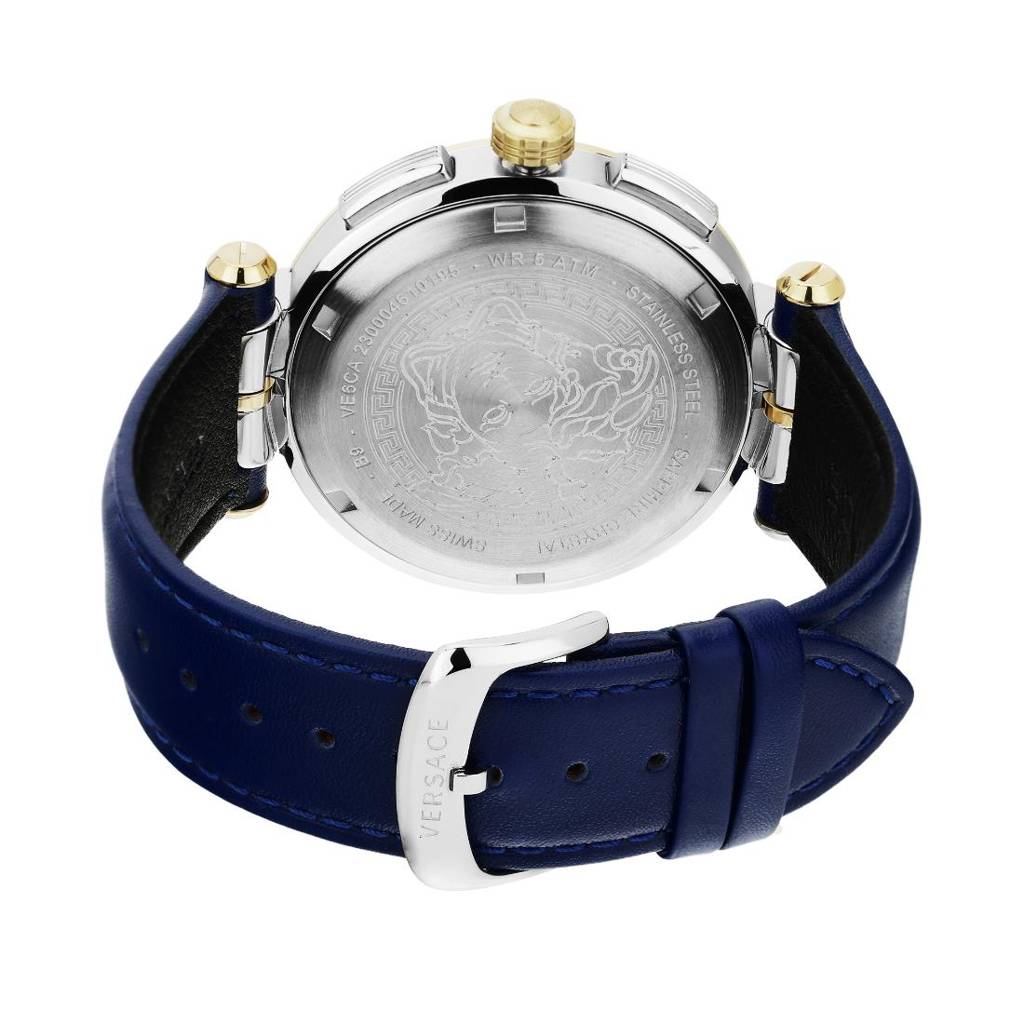Versace Aion Chrono 46 Mm Blue Dial Men Watch : VE6CA0223