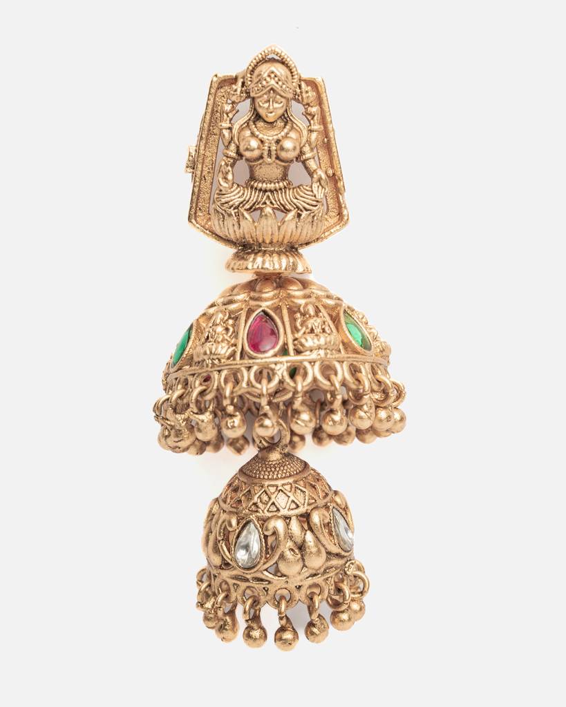 Vivinia By Vidhi Mehra Ismaarh 2.0 Gold Womens Pair Of Jhumka Earrings-Ve995 : VE995