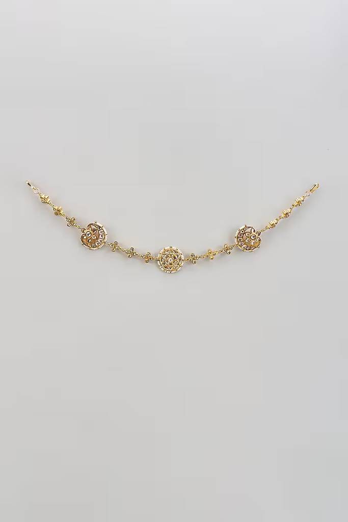 Vivinia By Vidhi Mehra Saadgi Gold Plated Kundan, Polki Womens Maathapatti (Freesize)-Vh083 : VH083